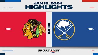 NHL Highlights  Blackhawks vs Sabres  January 18 2024 [upl. by Slavic]