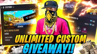 WEEKLY MEMBERSHIP GIVEAWAY  FREE FIRE LIVE GIVEAWAY  FREE FIRE LIVE CUSTOM ROOM2BGAMERshortsfeed [upl. by Alleirbag]