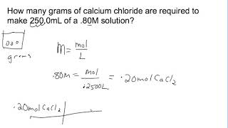 Calculating grams when making a solution from a solid [upl. by Nahtnoj]