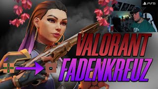 VALORANT KONSOLE FADENKREUZ SETTINGS ANPASSEN 😱 TUTORIAL CONTROLLER PS5 EINSTELLUNGEN 🔴 DerNani [upl. by Adnohser]