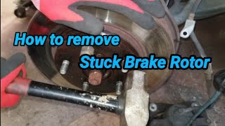 How to Remove StuckRusted on Brake Rotor [upl. by Gem]