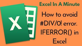 How to avoid divide by Zero error in Excel  Solutions for DIV0 error  IFERROR in Excel  Tamil [upl. by Yztim876]