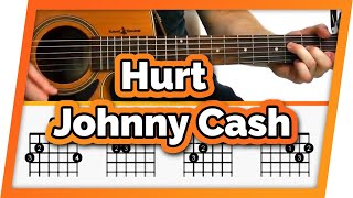 Hurt Guitar Tutorial Johnny Cash Easy Chords Guitar Lesson [upl. by Seed892]