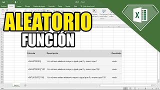 Como crear Numeros Aleatorios e intervalos Aleatorios en Excel 2022 [upl. by Rellia]