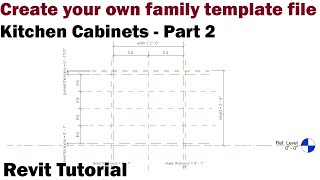 Revit Tutorial  Kitchen Cabinet  Part 2 Custom Family Template File [upl. by Aznerol812]