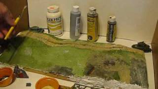 How to Make a WW2 Diorama Part 3 Base Painting [upl. by Drisko]