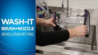 How to clean the Nozzle and Brushroll on the ProHeat 2X® Revolution™ Pet Pro Carpet Cleaner  BISSEL [upl. by Miquela]