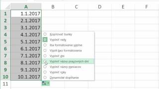 EXCEL  Fintička 5 Postupnosť dátumov  deň za dňom po mesiacoch rokoch [upl. by Noxin]