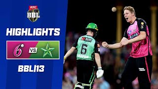 Sydney Sixers v Melbourne Stars  BBL13 [upl. by Karina333]