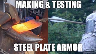 Forging and Testing a Mild Steel Armor Plate  Overpowered [upl. by Enahs]