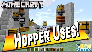 How You Can Use Minecraft Hoppers  Hopper Furnace  Hopper Composter  Hopper Chest Storage System [upl. by Idid73]