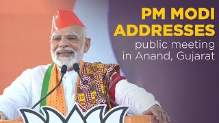 PM Modi addresses public meeting in Anand Gujarat [upl. by Certie]