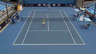 R16 Sara Tomic vs Arina Rodionova  Australian Open 2015 Playoff Highlights [upl. by Geehan]