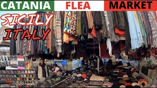 CATANIA FLEA MARKET TOUR  SICILY ITALY  PIAZZA CARLO ALBERTO  VIRTUAL TOUR 4K [upl. by Ethbun751]