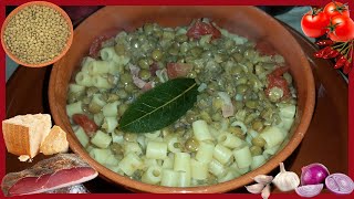 Pasta con lenticchie pomodorini e speck  Ricetta di Capodanno 2021 BUON ANNO A TUTTI [upl. by Rahman]