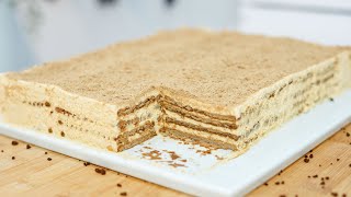 Bolo de Bolacha com Leite Condensado Cozido  Receita Simples e Deliciosa [upl. by Atkins]