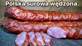 Kiełbasa POLSKA surowa wędzona🇵🇱💪 [upl. by Nonaihr]