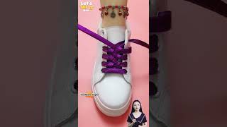 How to tie sneaker laces trendy shoelaces McQueen shoelaces shorts [upl. by Ylsew]