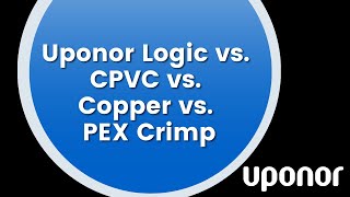 Uponor Logic vs CPVC vs Copper vs PEX Crimp [upl. by Llevaj686]