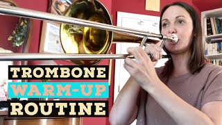 TROMBONE WARMUP ROUTINE  PLAYALONG  Long Tones Range Extension Articulations and Flexibility [upl. by Stroup676]