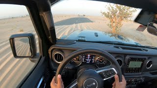 Jeep Wrangler Sahara  OffRoad POV Test Drive  Dubai Desert 🏜️ [upl. by Mongeau121]