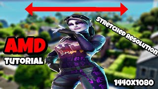 How To Get Stretched Resolution On Fortnite With AMD Tutorial [upl. by Adar]