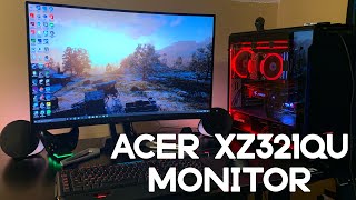 Acer XZ321QU 32 inch Monitor Unboxing Setup and Testing [upl. by Ewolram]