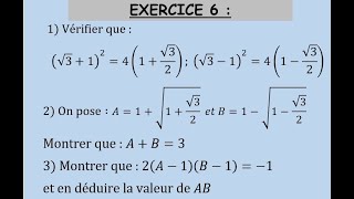 Série 1Exercice 6 Les ensembles des nombres tronc commun science شرح باللغتين العربية و الفرنسية [upl. by Maurizio]