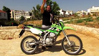 kawasaki KLX 250 KOKKINA FEGARIA TEST [upl. by Ihcelek]