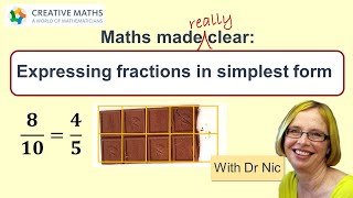 Expressing Fractions in Simplest Form  Maths made really clear [upl. by Ceevah]