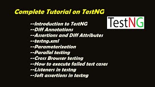 Complete TestNG Framework  Complete Tutorial on TestNG for Selenium  End to End Topics Covered [upl. by Alika]