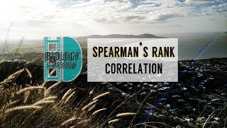 ALevel Biology  Spearmans rank correlation coefficient [upl. by Chong]