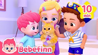 🐱 Hide and Seek with The Troublemaker Cat BooㅣKids Animal Song CompilationㅣBebefinn Nursery Rhymes [upl. by Meehsar274]