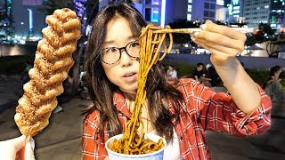 STREET FOOD TOUR at Korean Night Market in Dongdaemun [upl. by Antonio]