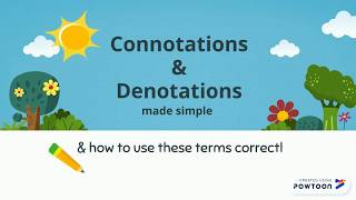 Easy Connotation and Denotation English Language Examples [upl. by Najtsirk686]