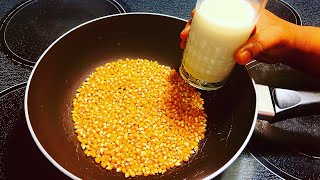 Popcorn caramélisé comment faire des popcorn sweet pop corn  recette facile فشار بالكراميل [upl. by Almund]