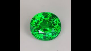 Oval Cut Tsavorite Garnet 184 Carats [upl. by Ellerrehc]