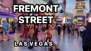 Fremont Street Las Vegas Walking Tour 2023 LAS VEGASNEVADA  4K [upl. by Lindemann964]