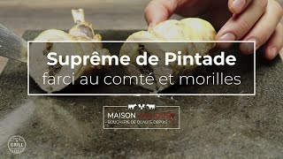 Suprême de Pintade farcie au comté et morilles  Recette [upl. by Ellennahs]