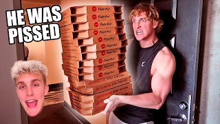 ORDERING GIANT PIZZAS TO MY BROTHERS HOUSE PRANK WARS [upl. by Jeniffer]