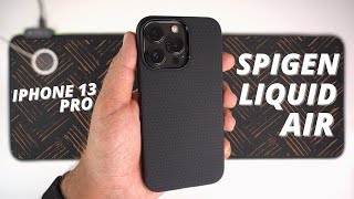 iPhone 13 Pro Case Review  Spigen Liquid Air Case [upl. by Eniretak834]