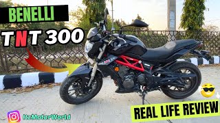 Things I Love About Benelli TnT 300 😱Mileage Service cost Performance  Exhaust Sound😍 amp More [upl. by Kcirddes820]