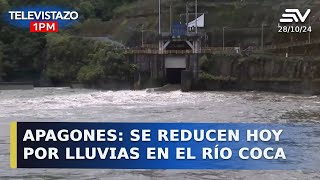 Apagones Se reducen hoy por lluvias en el río Coca  Televistazo 1PM EnVivo🔴 [upl. by Nehgem]