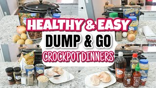 5 HEALTHY DUMP AND GO EASY CROCKPOT DINNERS  EASY SLOW COOKER RECIPES  LivingThatMamaLife [upl. by Barnard]