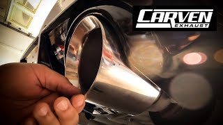 CARVEN 5quot Exhaust Tips INSTALL  DODGE CHARGER RT PLUS [upl. by Yenots]