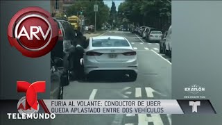 Fuertes imágenes de violenta pelea entre dos conductores  Al Rojo Vivo  Telemundo [upl. by Derwin]