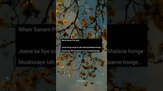 Tujhse naraz nahi zindagi  Sanam Puri  Official lyrical song  sanampurisongstatus original [upl. by Viguerie197]