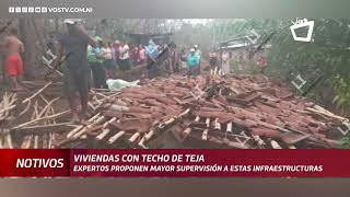 Expertos recomiendan supervisión en viviendas con techos de teja para evitar desprendimientos [upl. by Htabmas656]