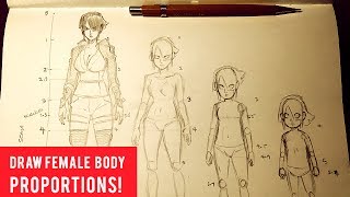 How To Draw Female Body Proportions [upl. by Nord]