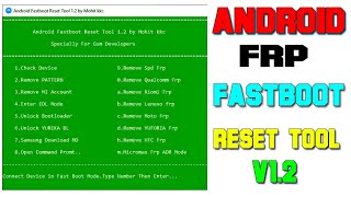 Android Fastboot Reset Tool v12 2021  itelmicromaxlavaintexAll spd frp unlockfastboot mode [upl. by Ahsikym229]